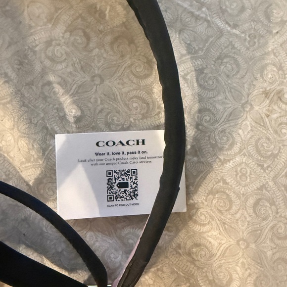 Coach Tan and Pink Cherry Print Women's Bag - Picture 6 of 6